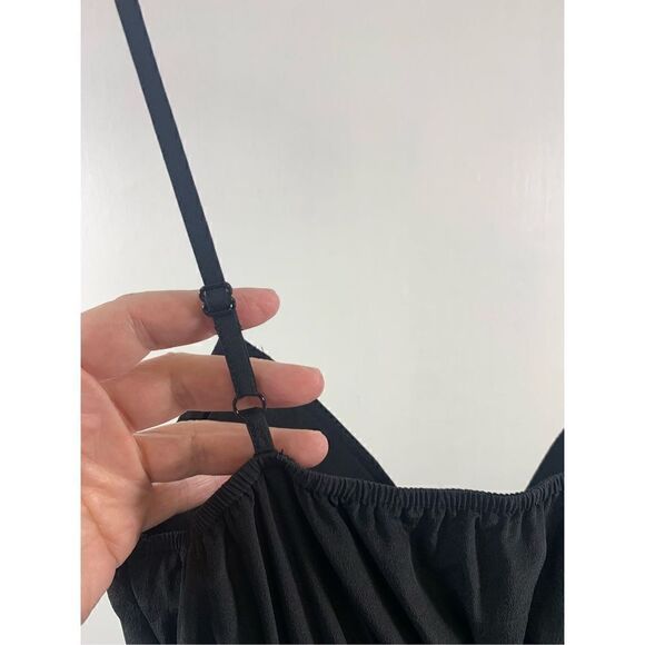 White House Black Market Silk Sleeveless Black Dress Size 0 - Picture 4 of 9